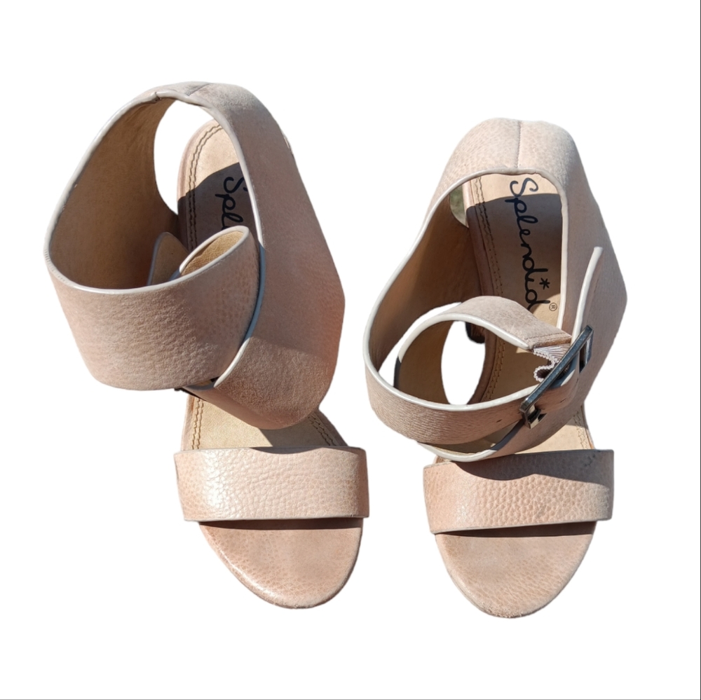 Summer Tan Wood Heel Sandals